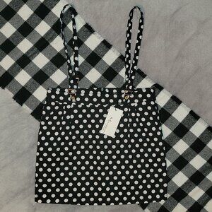 L | Merrysam | Polka Dot Suspender Skirt